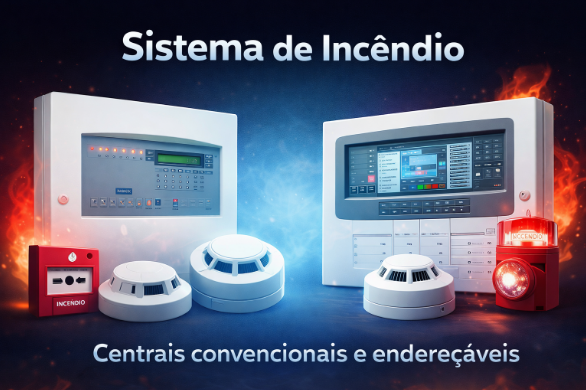 Sistema de Incêndio com centrais convencionais e endereçáveis