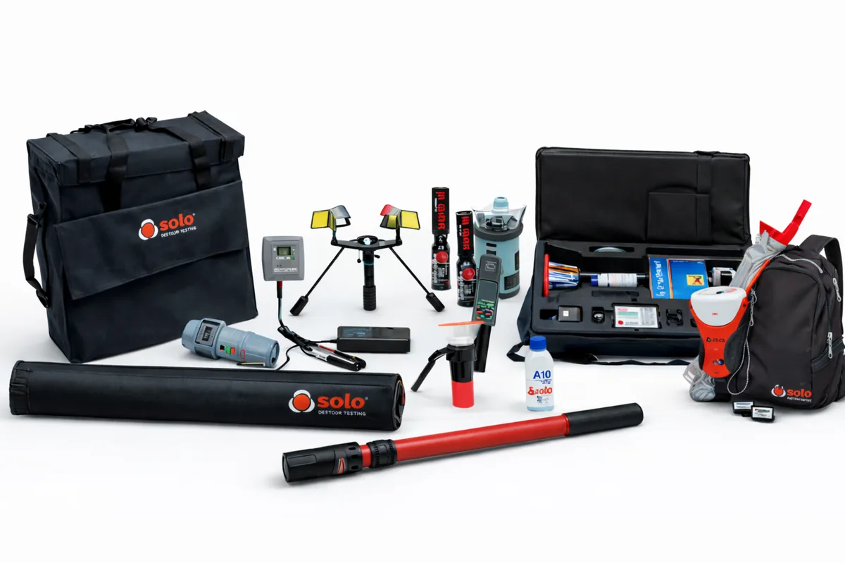 Kit e acessórios Solo para teste e manutenção de detectores